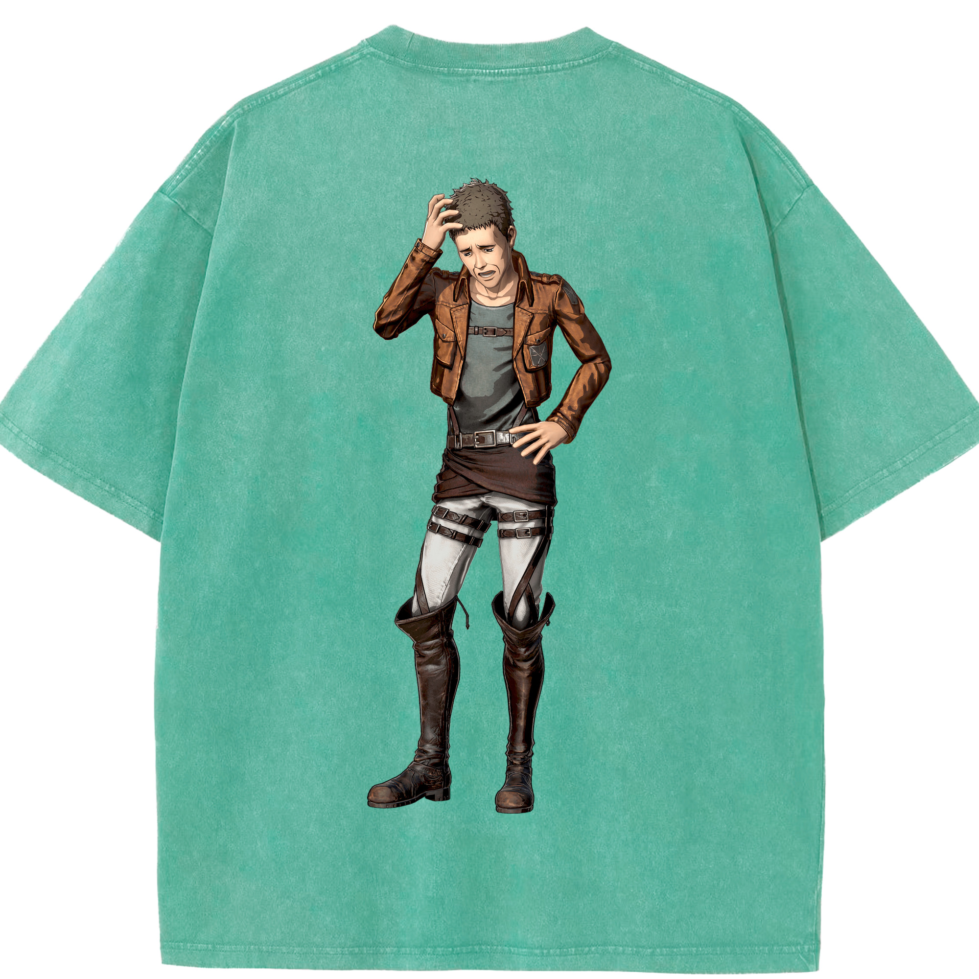 （画像用） 進撃の巨人 Attack on Titan 綿100% ヴィンテージ風 半袖Tシャツ（背面プリント）